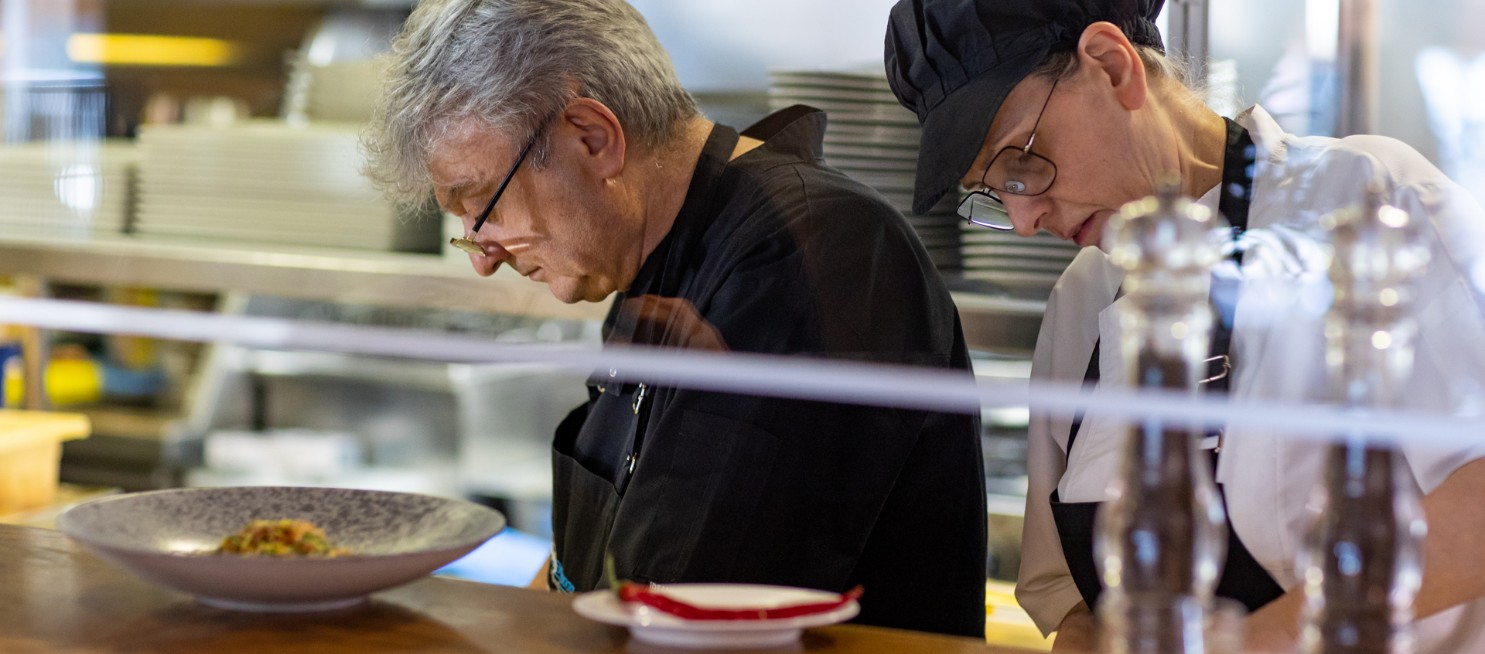 The chefs of the restaurant mavri thalassa